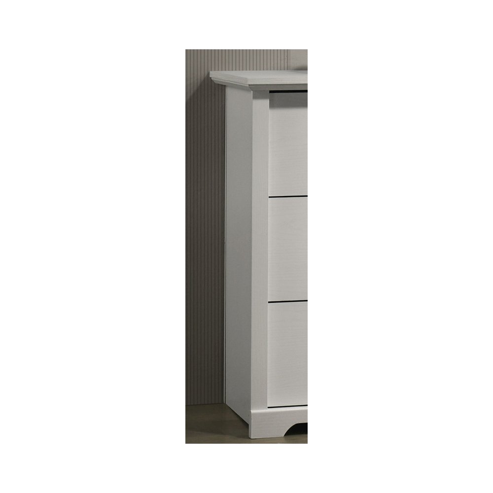 Elara 57"W White 6-Drawer Dresser with Black Handles. Picture 2