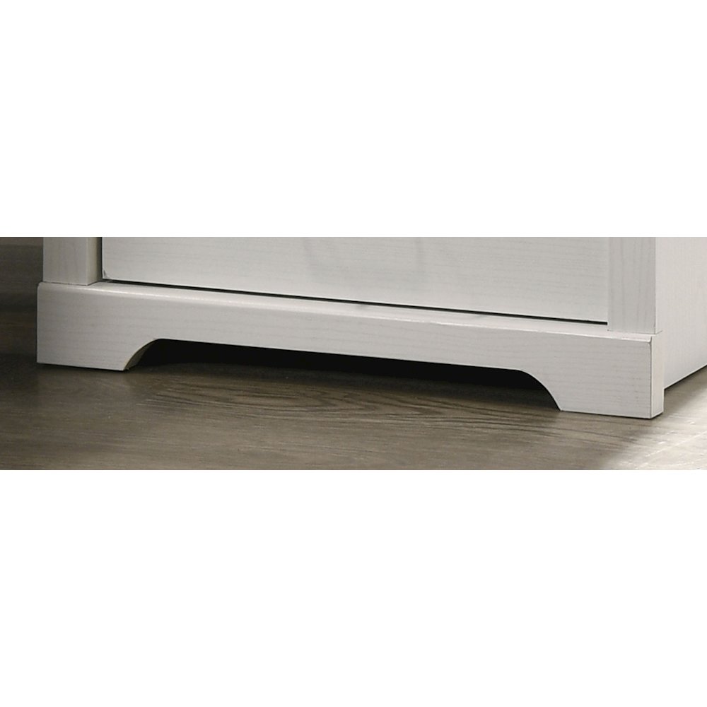 Elara 22"W White 2-Drawer Nightstand Bedside Table with USB charging  Ports. Picture 6
