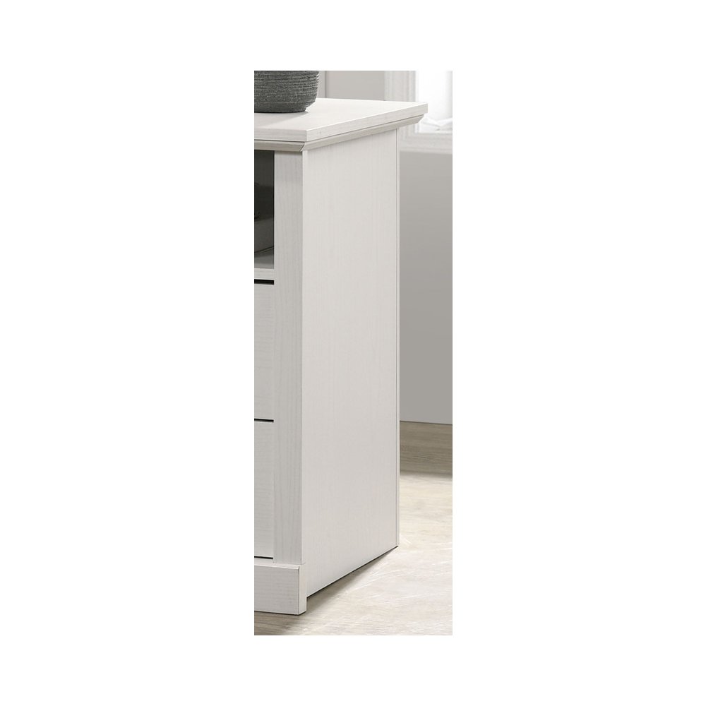 Elara 22"W White 2-Drawer Nightstand Bedside Table with USB charging  Ports. Picture 2