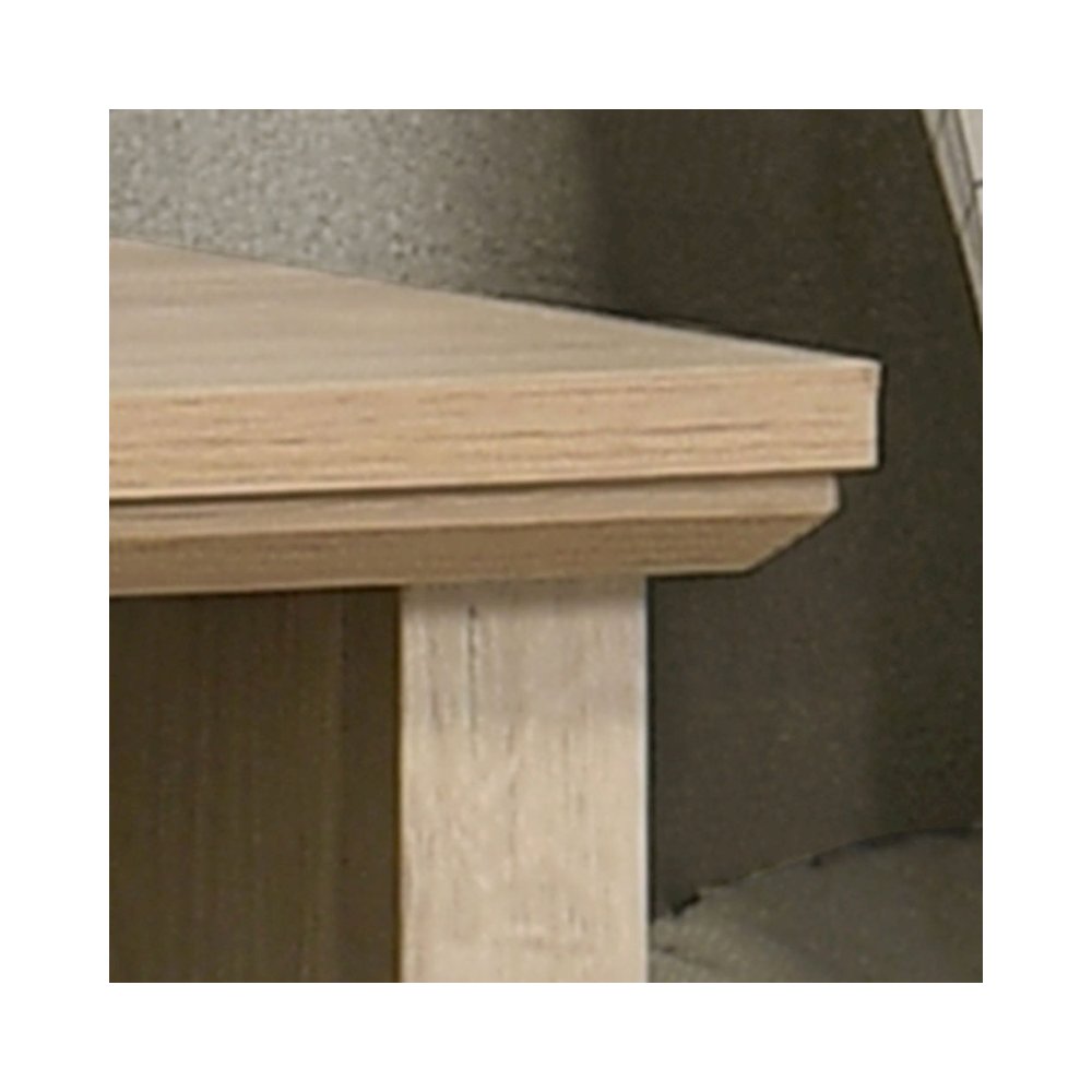 22"W Light Oak Finish 2-Drawer Nightstand Bedside Table with USB Charging  Ports. Picture 3