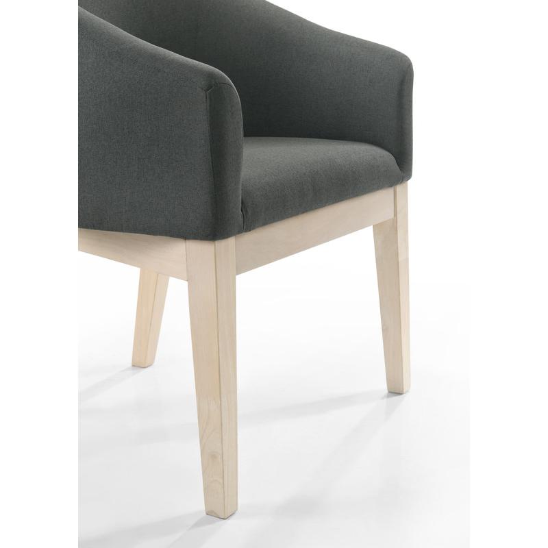 Neroli Gray Fabric Accent Chairs and Side Table Living Room Set. Picture 6