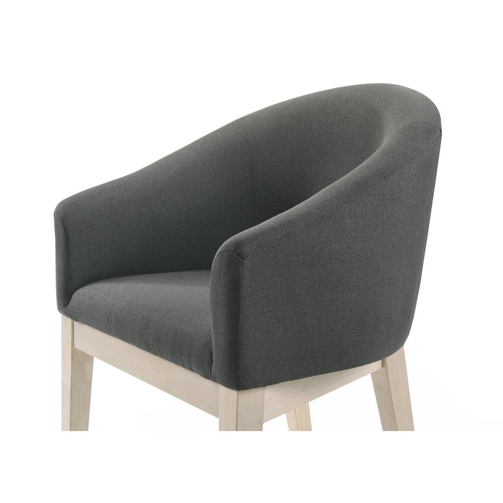 Neroli Gray Fabric Accent Chairs and Side Table Living Room Set. Picture 5