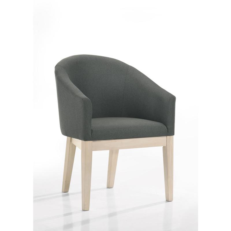 Neroli Gray Fabric Accent Chairs and Side Table Living Room Set. Picture 3