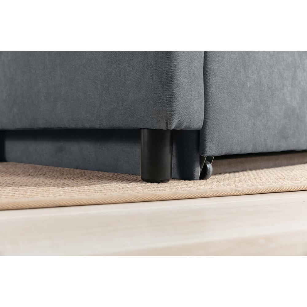 Hannah Dark Gray Woven Convertible Armchair. Picture 8