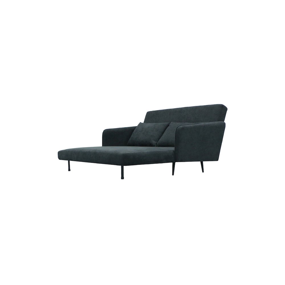 Lawson 61"W Black Fabric Convertible Loveseat Sleeper with Pillows. Picture 2