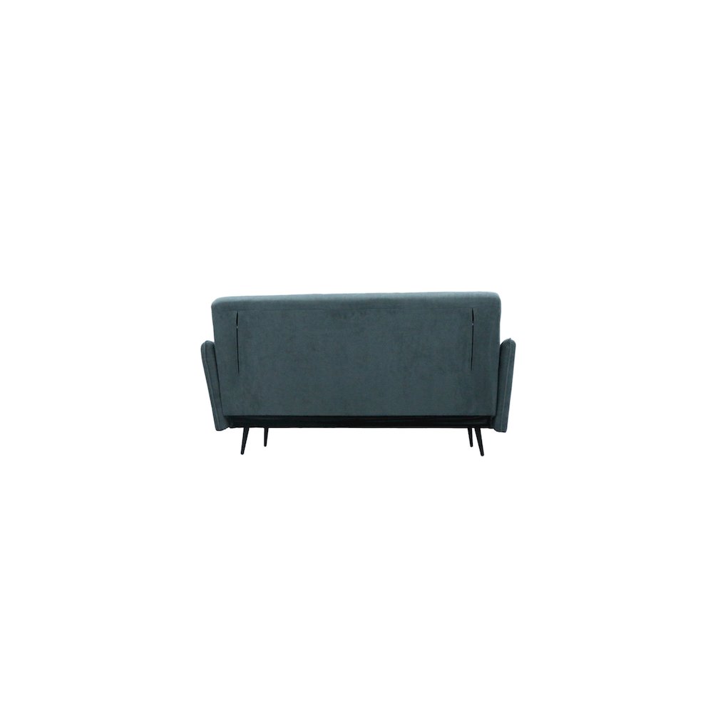 Lawson 61"W Gray Fabric Convertible Loveseat Sleeper with Pillows. Picture 12