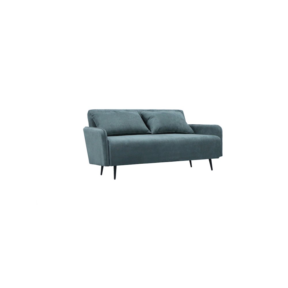 Lawson 61"W Gray Fabric Convertible Loveseat Sleeper with Pillows. Picture 11