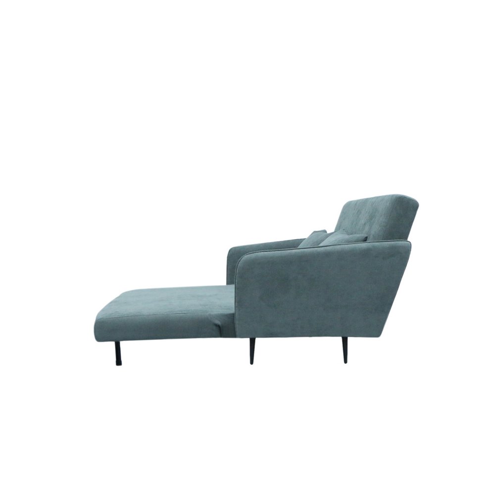 Lawson 61"W Gray Fabric Convertible Loveseat Sleeper with Pillows. Picture 6
