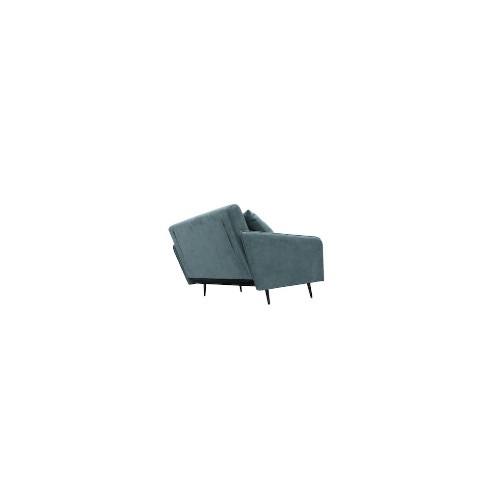 Lawson 61"W Gray Fabric Convertible Loveseat Sleeper with Pillows. Picture 10