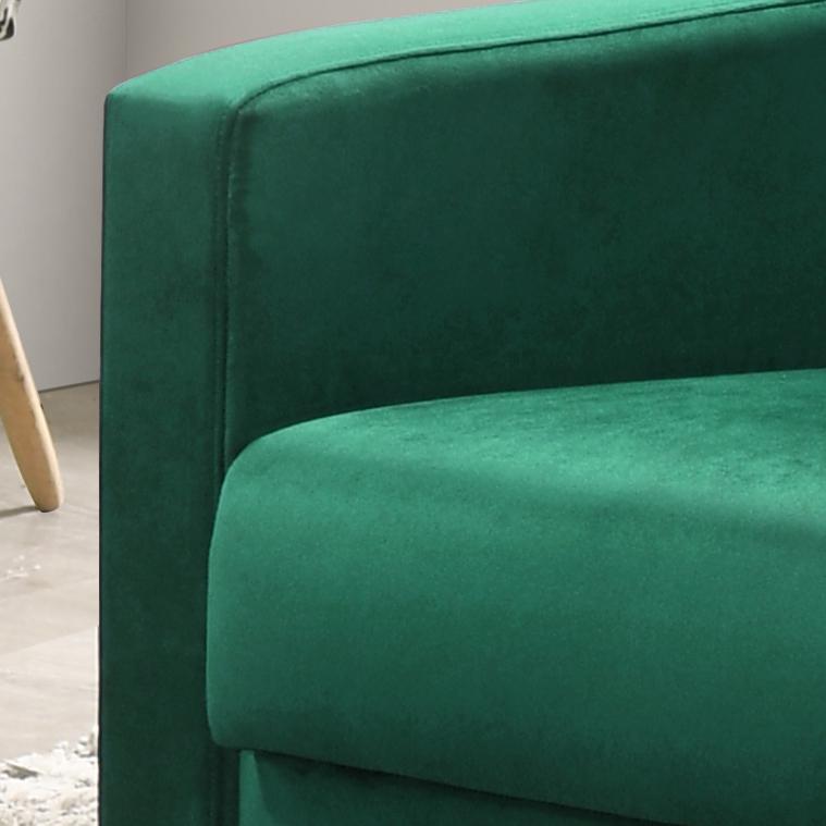 Hale Green Velvet Accent Armchair with Tufting. Picture 3