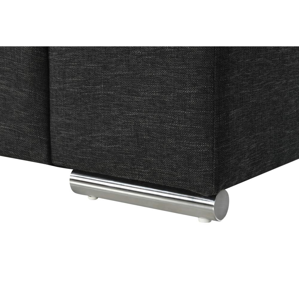 Gianna Black Linen Fabric Arm Chair. Picture 4