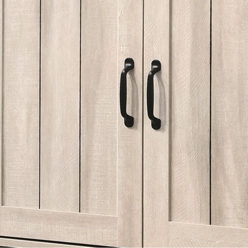 Corby Dusty Gray Oak Finish 3-Door Shoe Cabinet. Picture 3