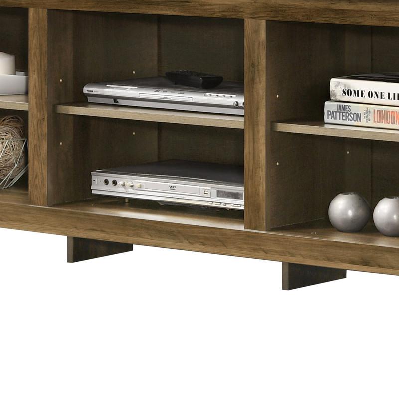 70"W TV Stand with Open Shelves and Cable Management. Picture 6