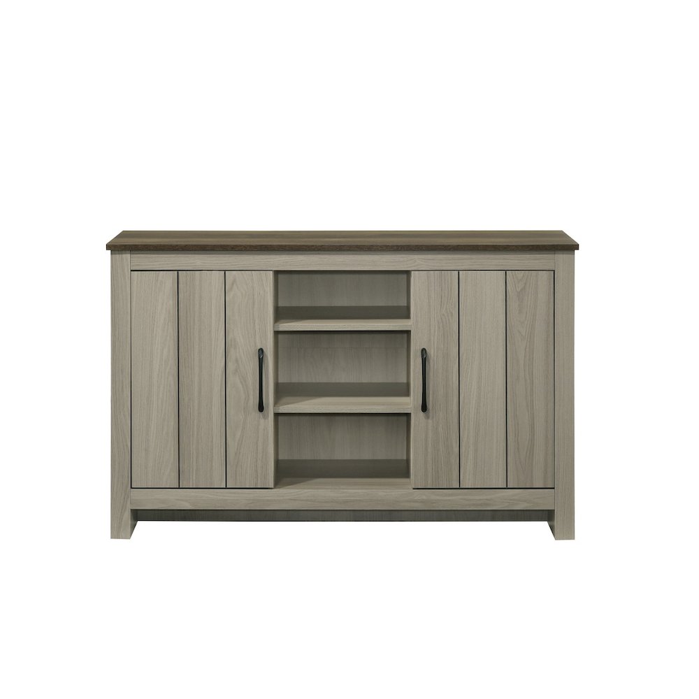 47"W Gray Oak Console Table, Buffet Table, Sideboard with Shelves. Picture 2