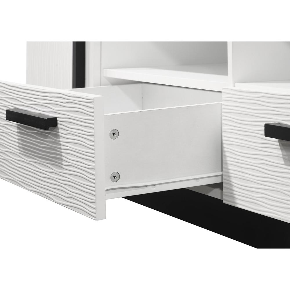 Matilda 70.5"W White Finish TV Stand with Drawers. Picture 5