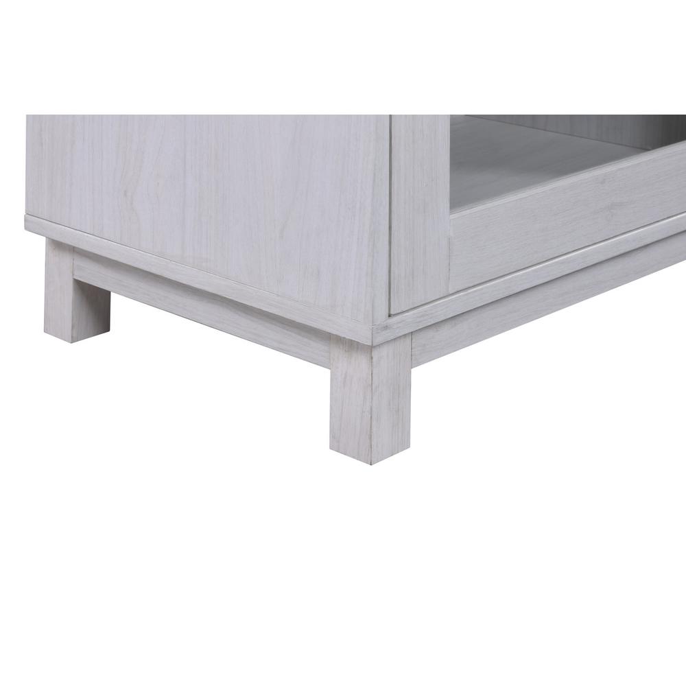 Summit 70"W White Walnut Finish TV Stand Console with Fireplace. Picture 9