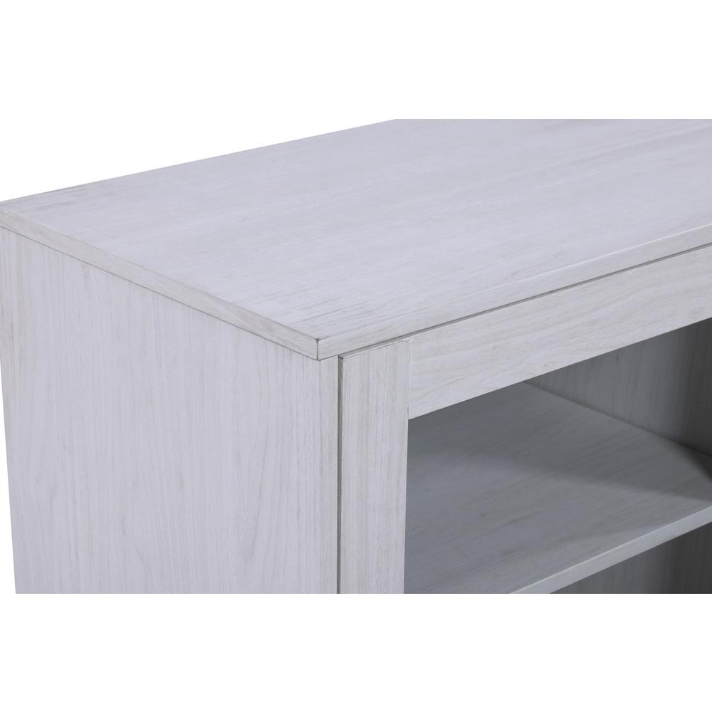 Summit 70"W White Walnut Finish TV Stand Console with Fireplace. Picture 10