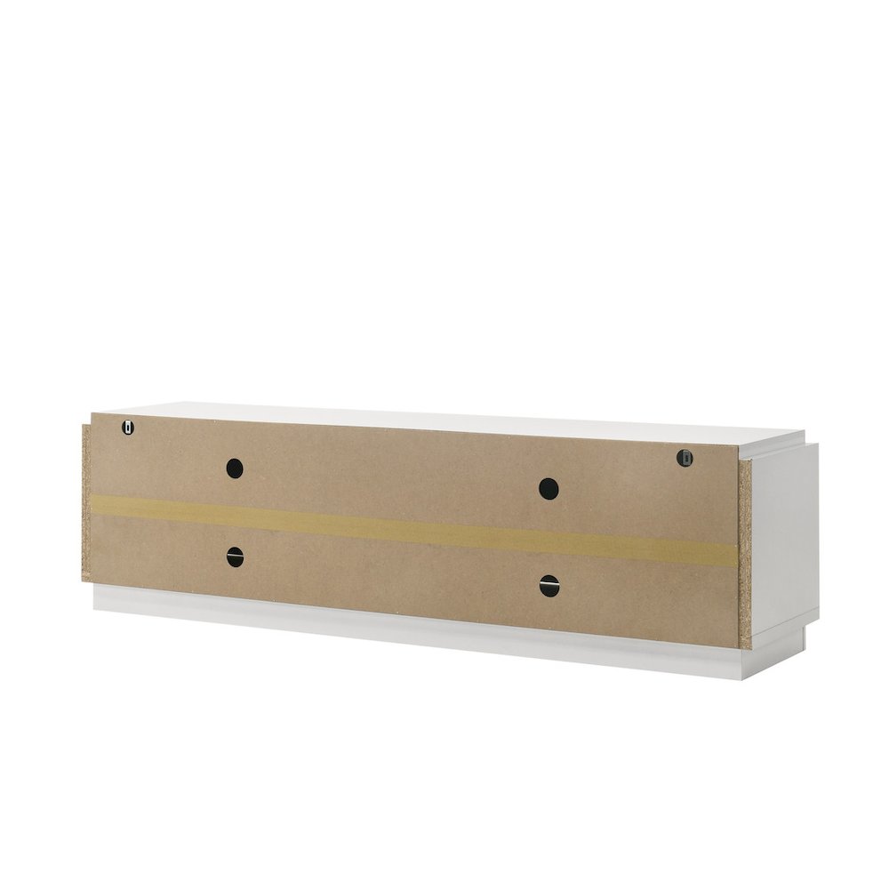 Palmer 70"W White 4-Door TV Stand. Picture 5