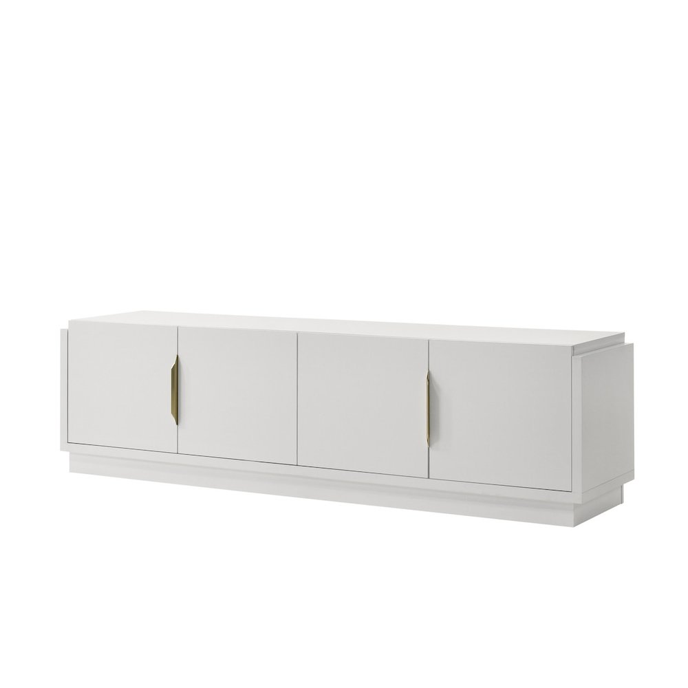 Palmer 70"W White 4-Door TV Stand. Picture 1
