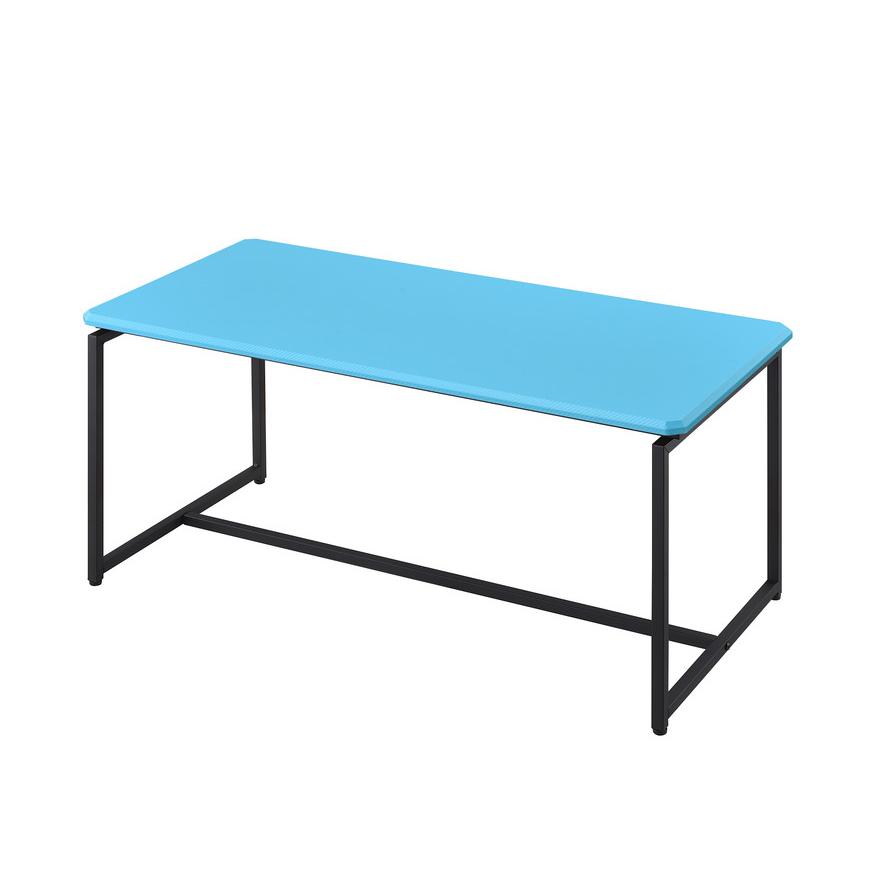 GT 3 Piece Blue Carbon Fiber Wrap Coffee Table and End Table Set. Picture 2