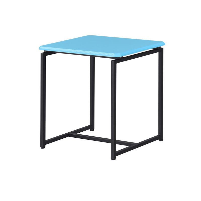 GT 3 Piece Blue Carbon Fiber Wrap Coffee Table and End Table Set. Picture 3