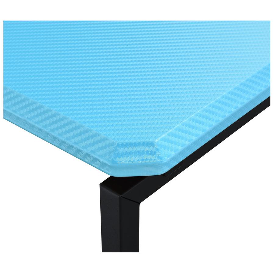 GT 3 Piece Blue Carbon Fiber Wrap Coffee Table and End Table Set. Picture 6