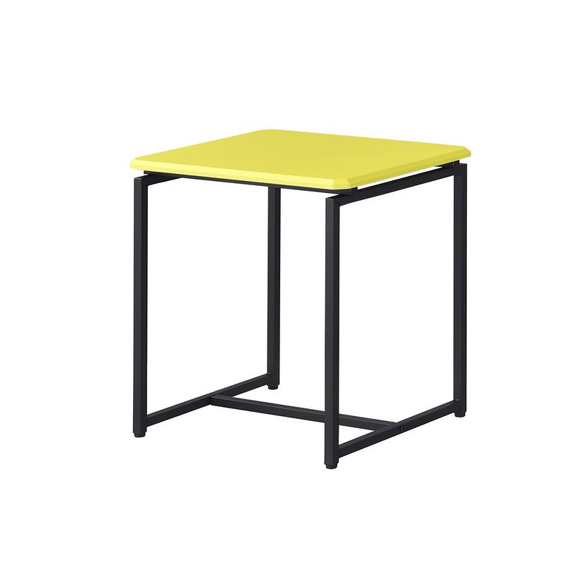 GT 3 Piece Yellow Carbon Fiber Wrap Coffee Table and End Table Set. Picture 3