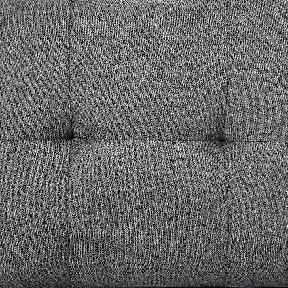 95"W Gray Woven Fabric Reversible Sleeper Sectional Sofa with Storage Chaise. Picture 13
