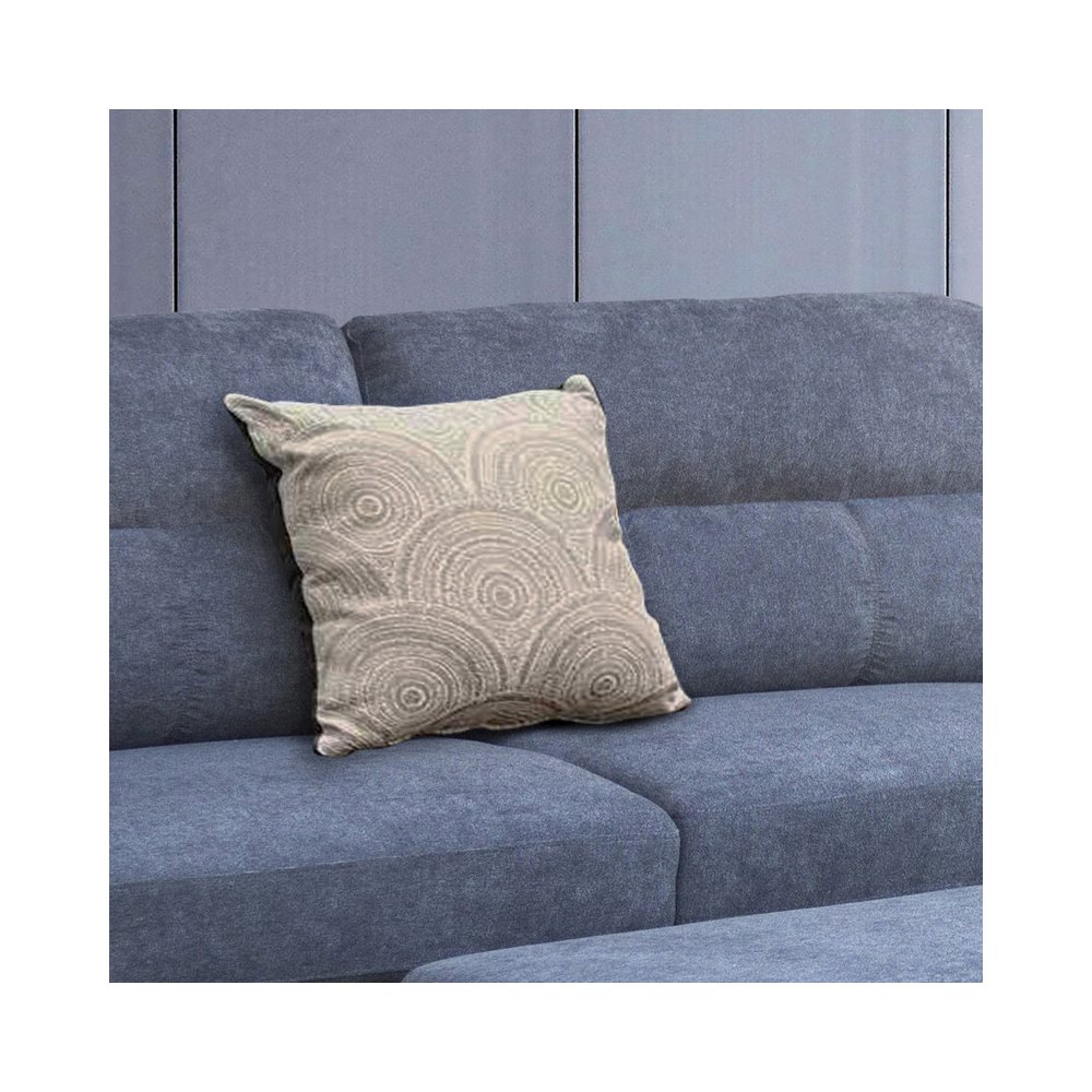 Gray Fabric Sectional Sofa with Right Facing Chaise, Storage Ottoman, 2 Pillows. Picture 4