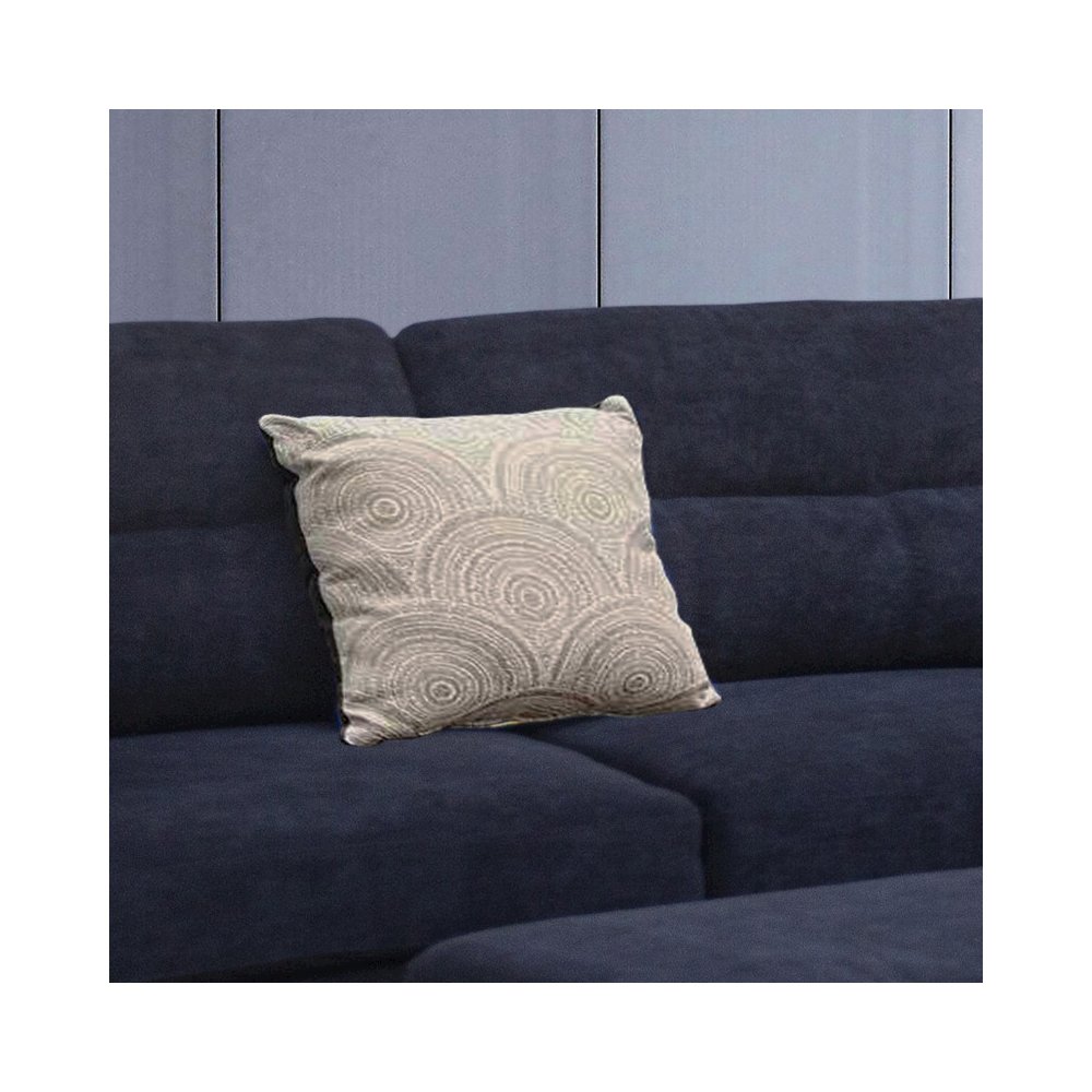 Black Fabric Sectional Sofa with Right Facing Chaise, Storage Ottoman, 2 Pillows. Picture 4