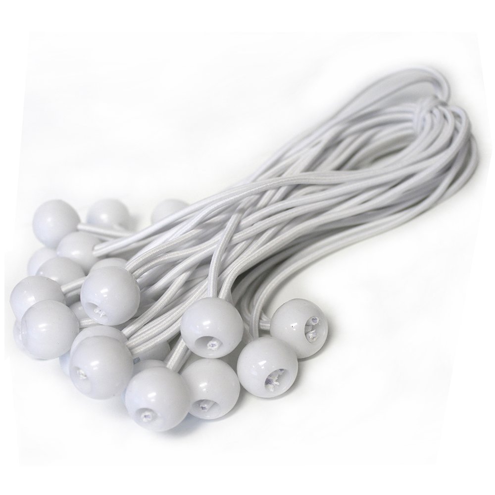 King Canopy 8-Inch Ball Bungees, 50-piece, White, BALLW-50. Picture 7