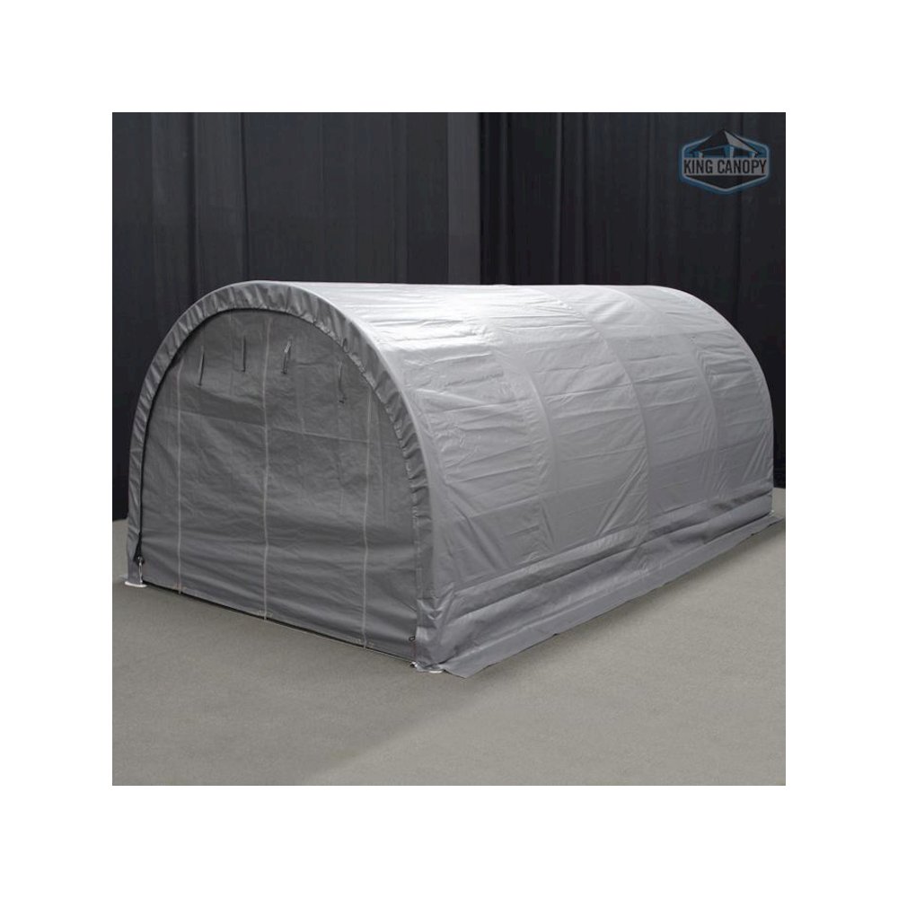 King Canopy Dome Garage Shelter 10-Feet by 20-Feet, 1.5-Inch Steel Frame, Grey. Picture 5