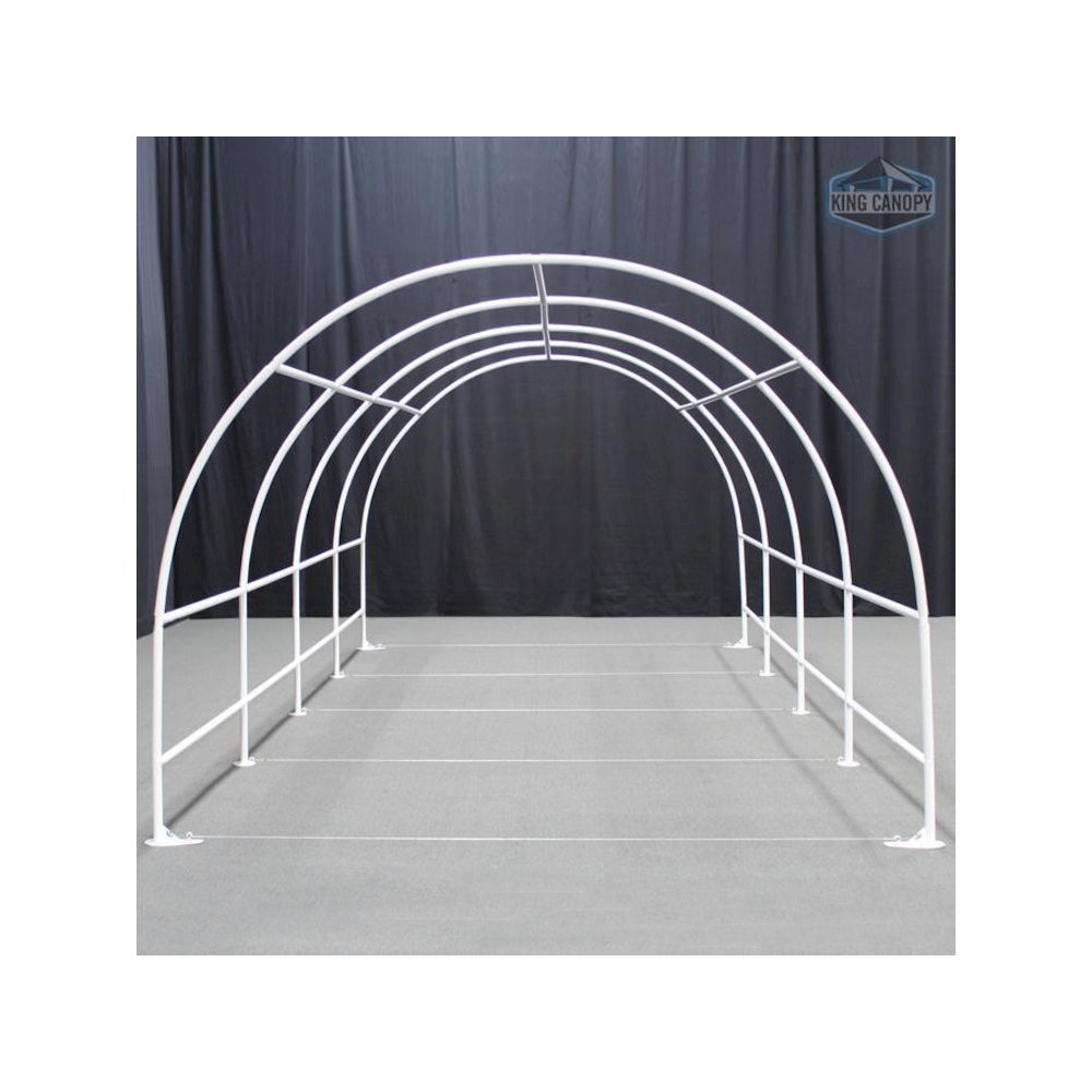 King Canopy Dome Garage Shelter 10-Feet by 20-Feet, 1.5-Inch Steel Frame, Grey. Picture 4