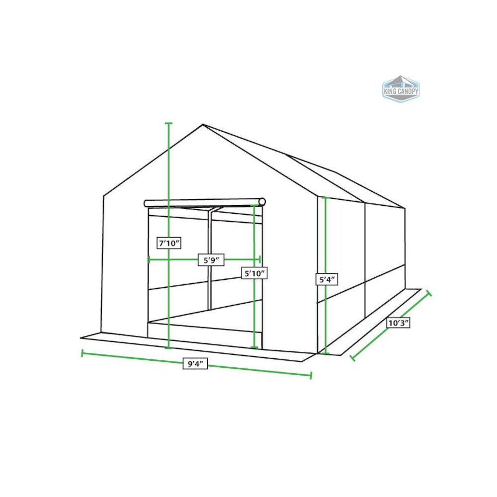 10 ft x 10 ft Greenhouse Kit. Picture 3