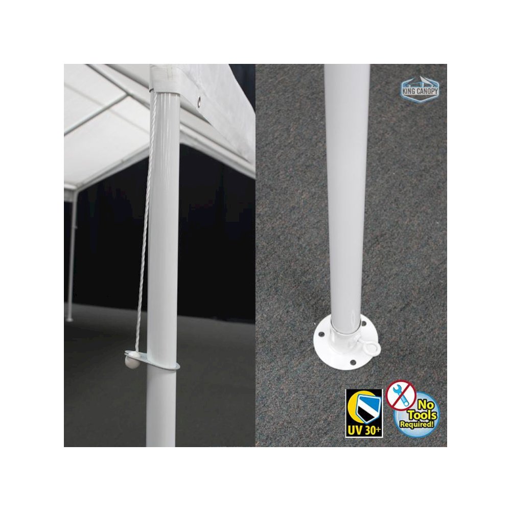 HERCULES 18X20 Canopy w/ WHITE Cover. Picture 5