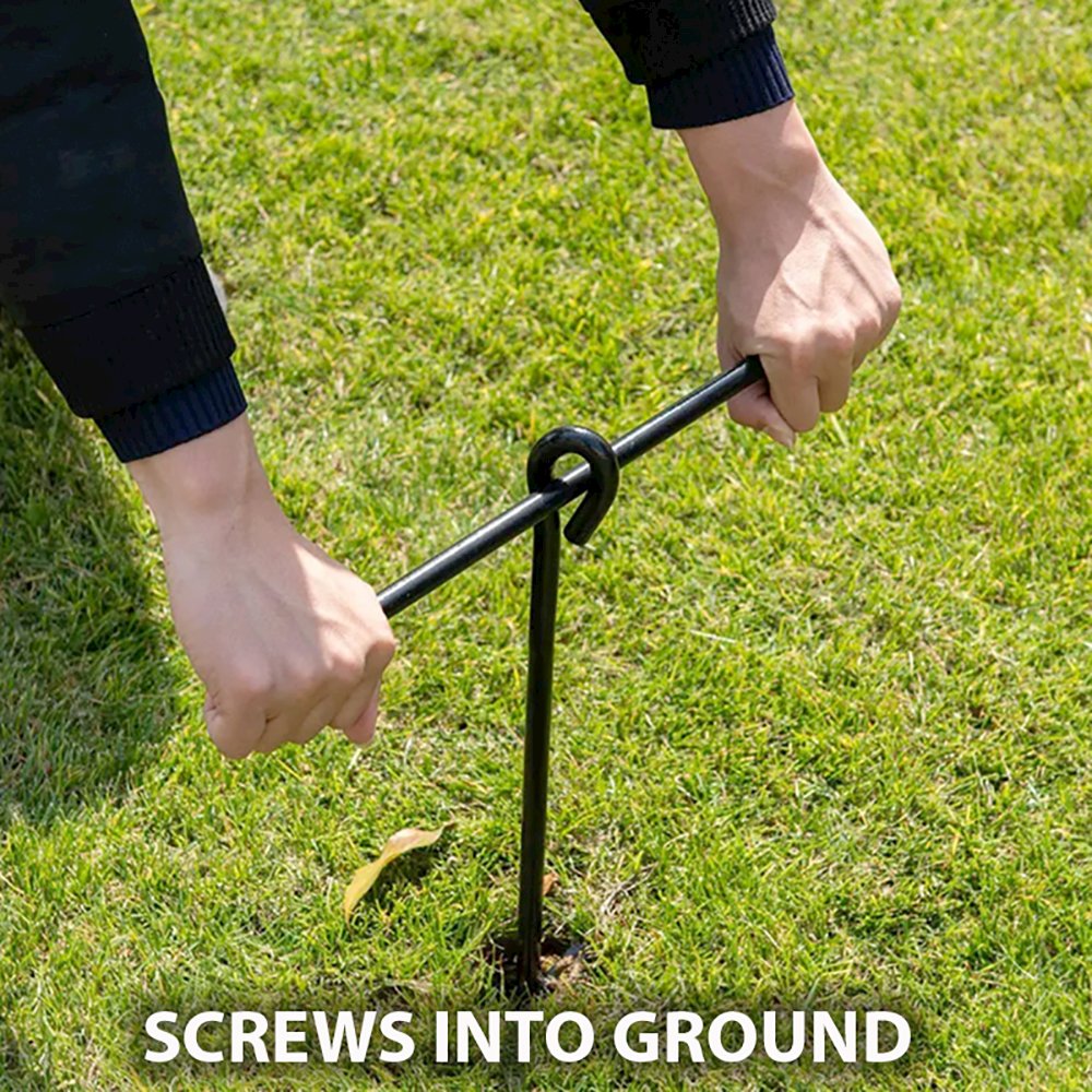 King Canopy 6-Piece Anchor Kit,15-inch Auger Style w/Rope, Black, A6200. Picture 3