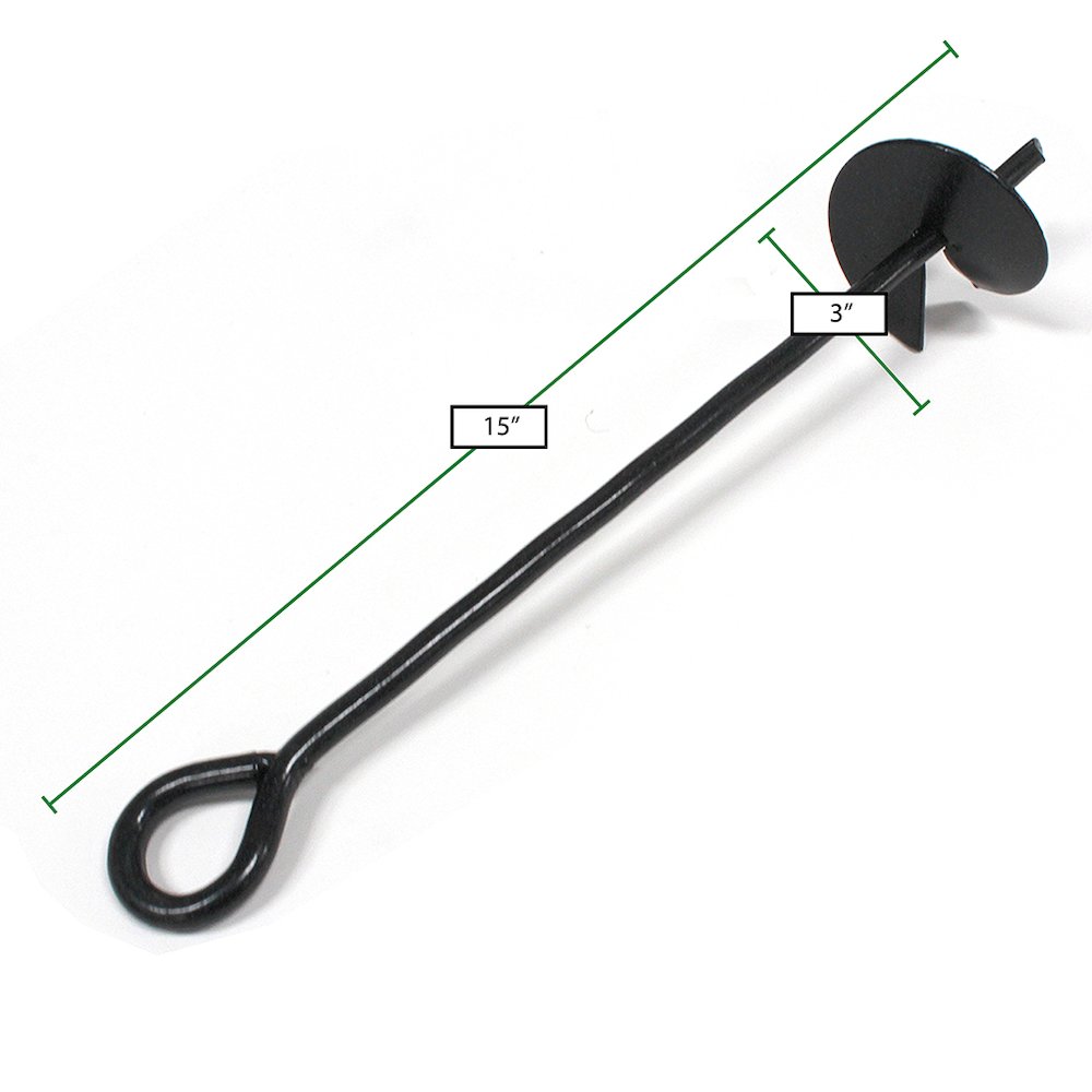 King Canopy 6-Piece Anchor Kit,15-inch Auger Style w/Rope, Black, A6200. Picture 5