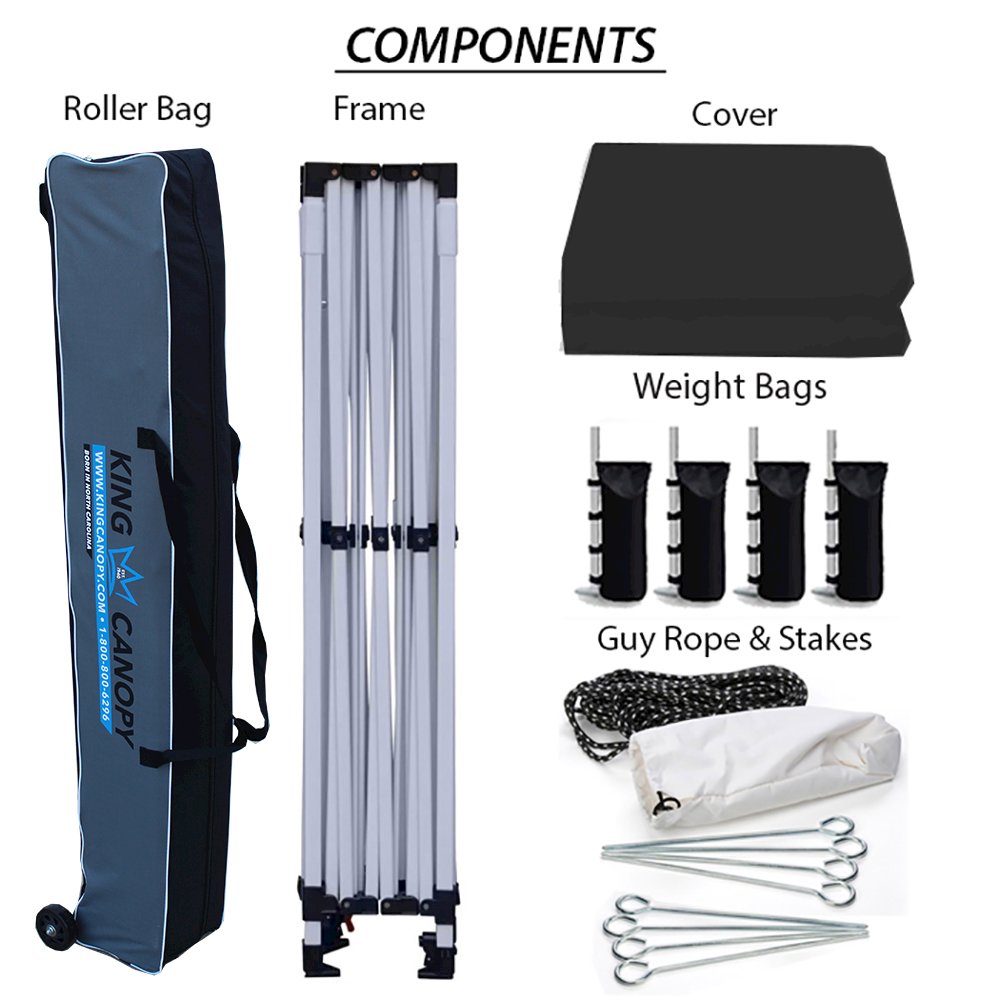 10-Feet Commerical Instant Pop up Canopy with Weight Bags, Guy Ropes and Stakes. Picture 4