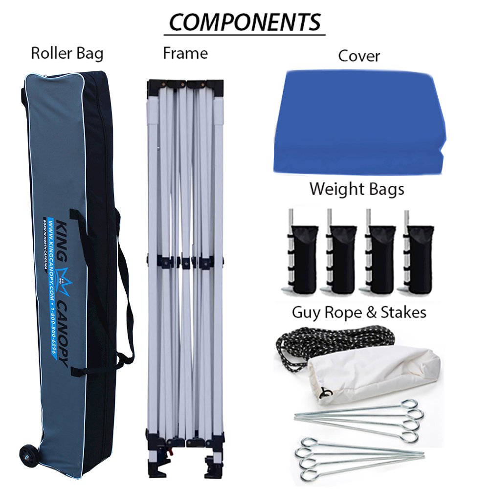 10-Feet Commerical Instant Pop up Canopy with Weight Bags, Guy Ropes and Stakes. Picture 4