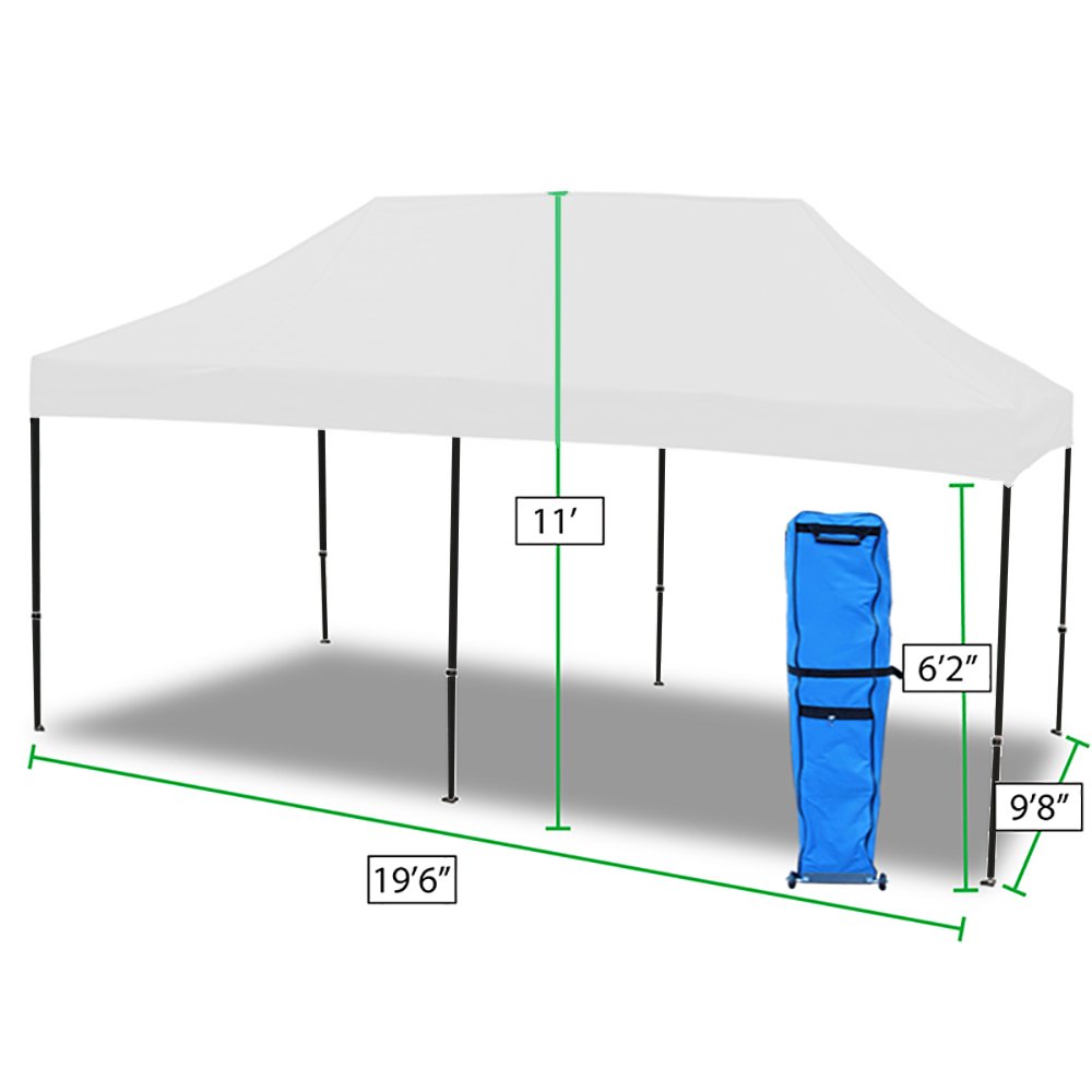 King Canopy Athena 10x20 ft Instant Pop up Canopy, 1 1/2 Inch Leg, White Cover. Picture 6