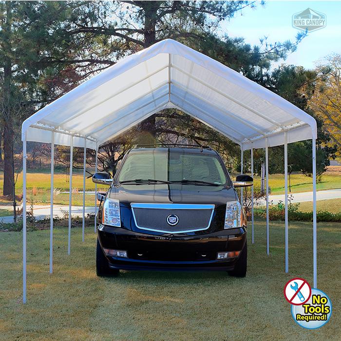 Universal 10 Leg 10X27 Canopy w/ WHITE Cover. Picture 1
