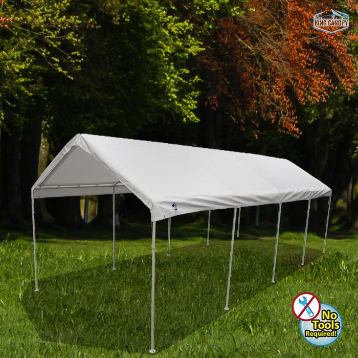 Universal 10 Leg 10X27 Canopy w/ WHITE Cover. Picture 2