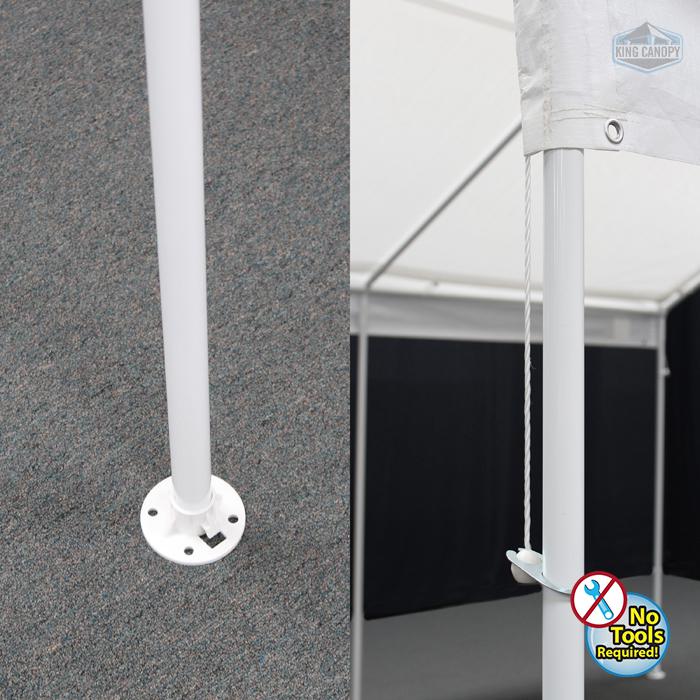 Universal 10 Leg 10X27 Canopy w/ WHITE Cover. Picture 5