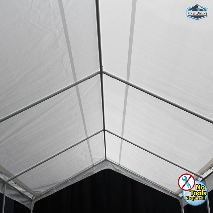 Universal 10 Leg 10X27 Canopy w/ WHITE Cover. Picture 6