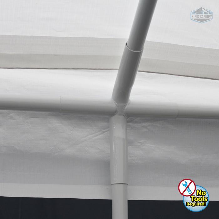 Universal 10 Leg 10X27 Canopy w/ WHITE Cover. Picture 7