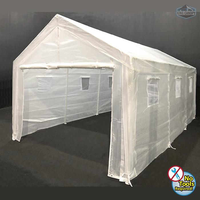 Universal 8 Leg 10X20 Canopy w/ GREENHOUSE Cover. Picture 1