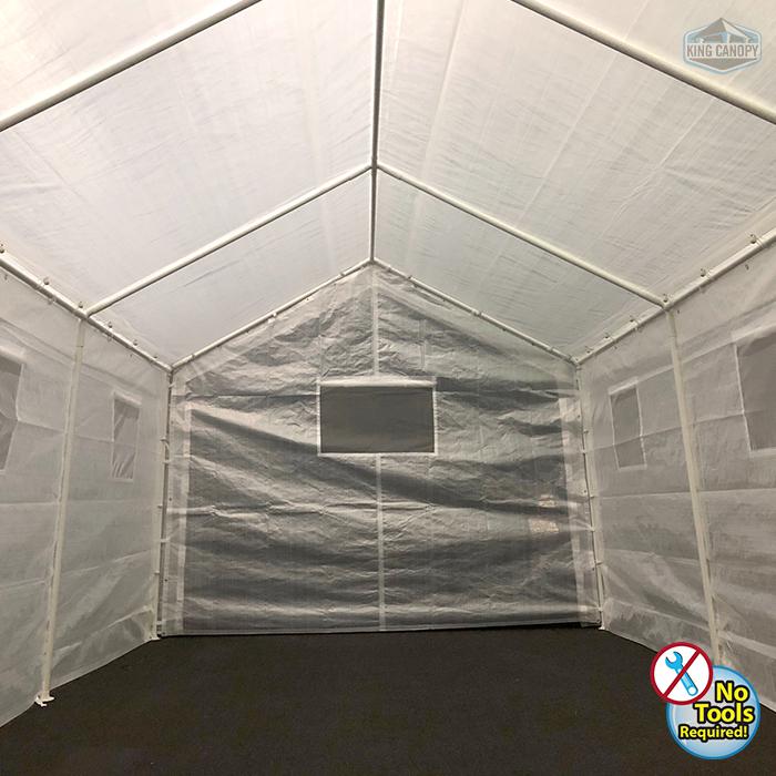 Universal 8 Leg 10X20 Canopy w/ GREENHOUSE Cover. Picture 4