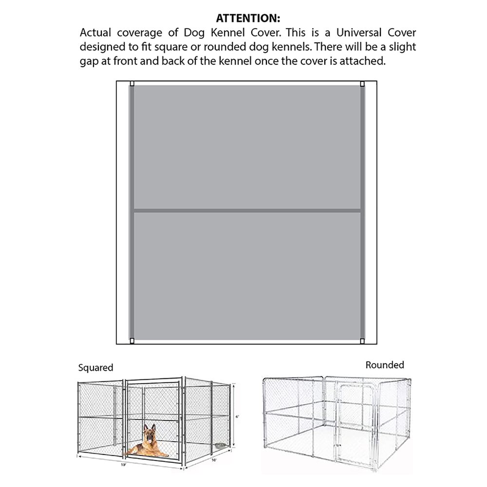 King Canopy Kennel Cover 10-Feet by 10-Feet, 1 3/8-Inch Steel Frame. Picture 6