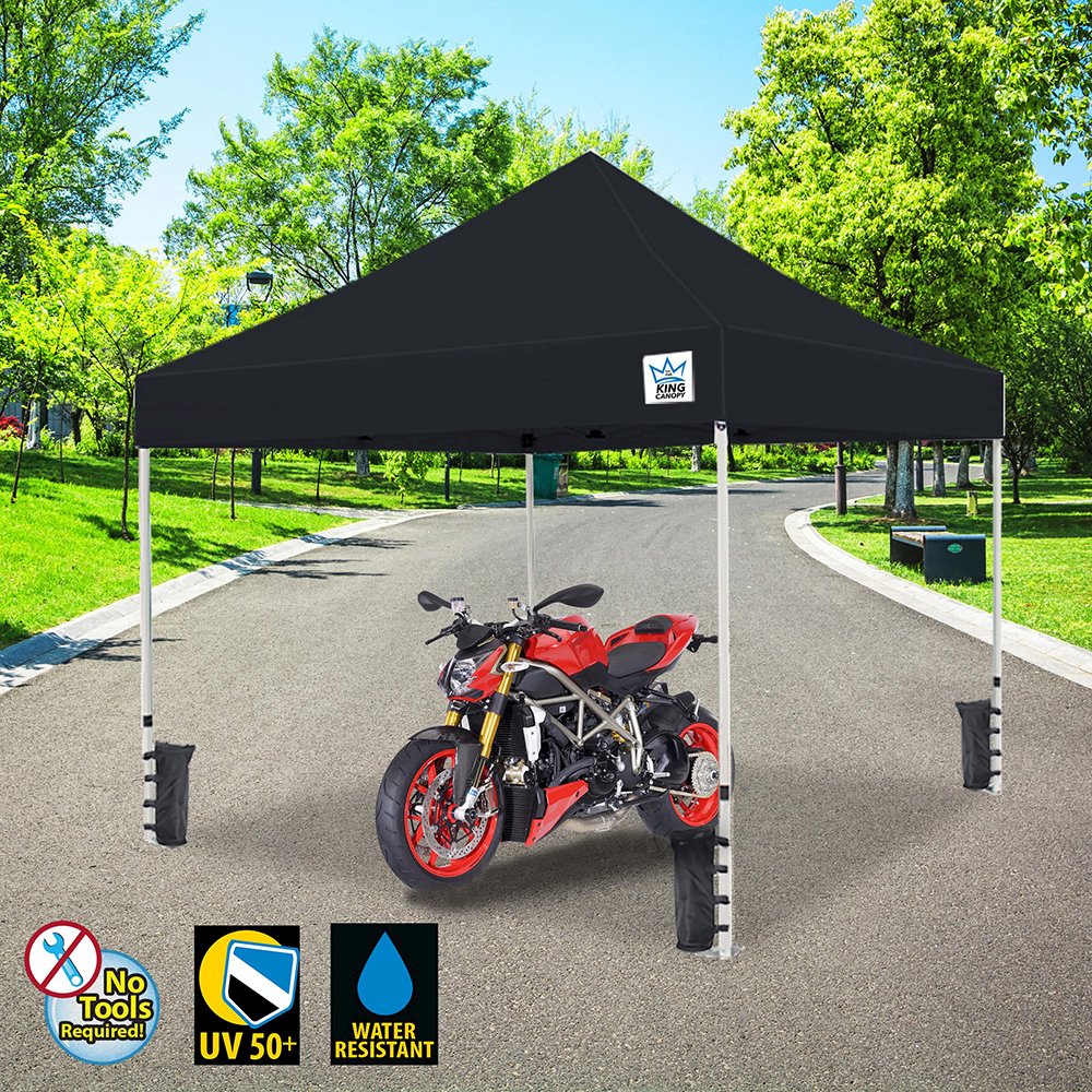 10-Feet Instant Pop up Canopy with Weight Bags,Guy Ropes and Stakes. Picture 1