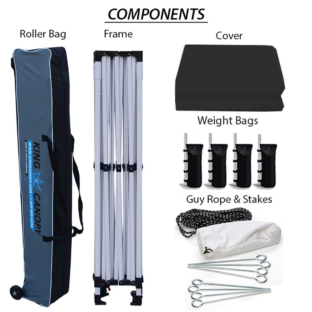 10-Feet Instant Pop up Canopy with Weight Bags,Guy Ropes and Stakes. Picture 3